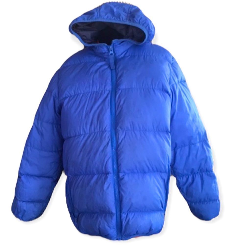 TRIPLE STAR BOYS PACKABLE DOWN FEATHER HOODED JACKET BLUE MEDIUM